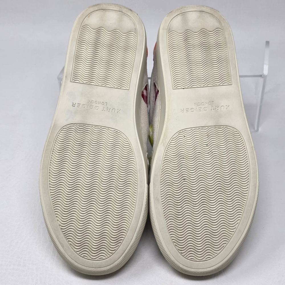 Kurt Geiger Lane Love Sneaker Low Top Lace Up Shoes Gingham Hearts Size EU 38 - Picture 6 of 10
